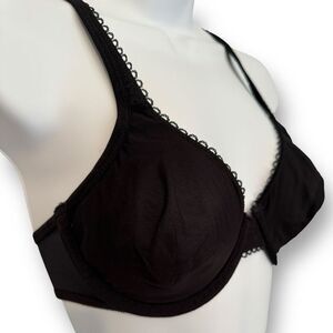 Simply Vera Vera Wang Bliss Unlined Demi Bra Black Sheer Mesh Bra 34C